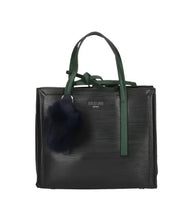 Borsa a mano Ines Nero Verde Taglia Unica