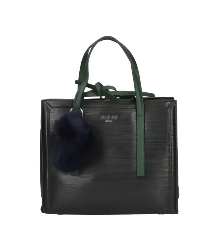 Borsa a mano Ines Nero Verde Taglia Unica