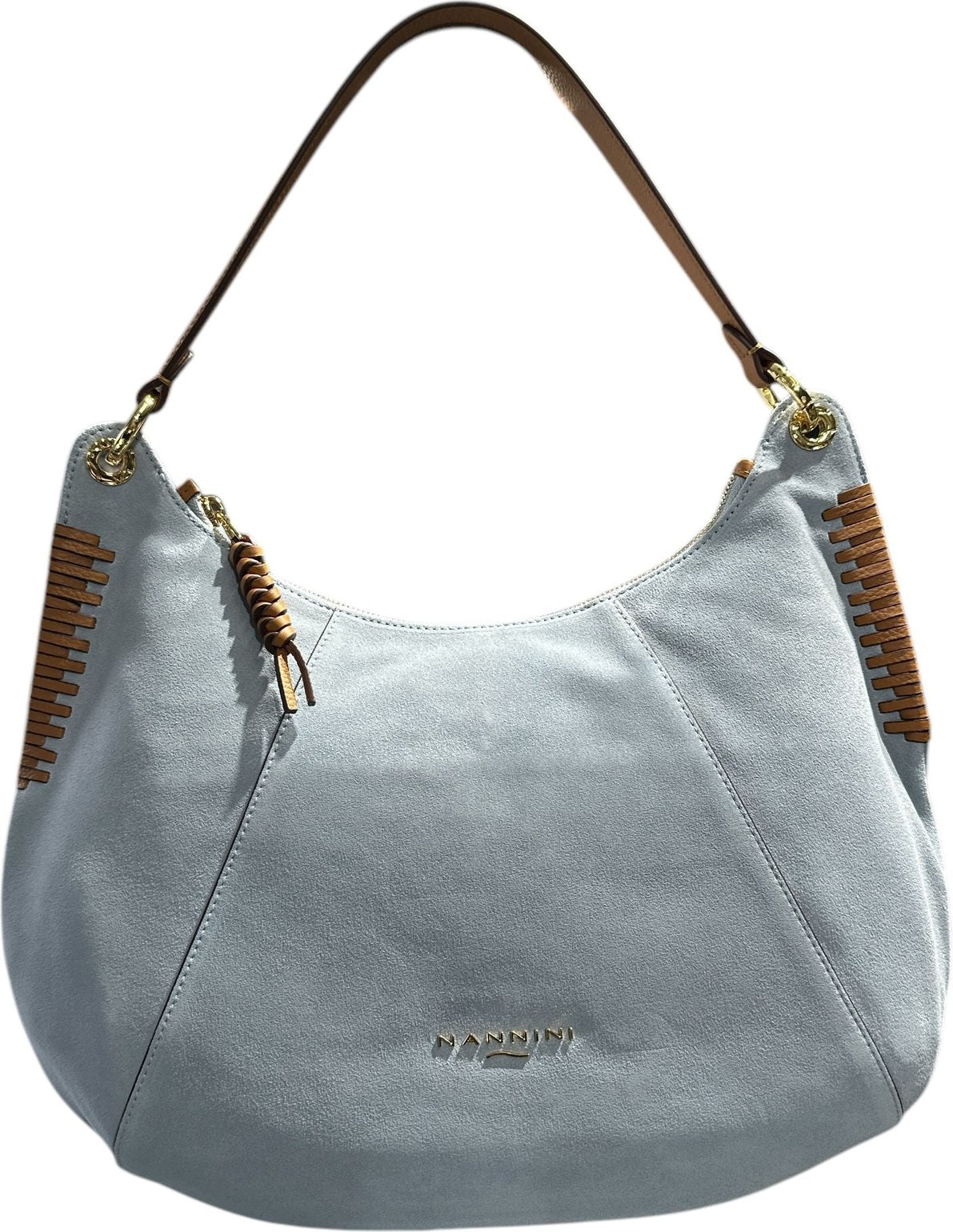 Borsa spalla Nannini - Cielo/Cognac / Taglia Unica - borsa spalla