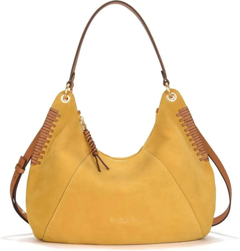 Borsa spalla Nannini - Giallo/Cognac / Taglia Unica - borsa spalla