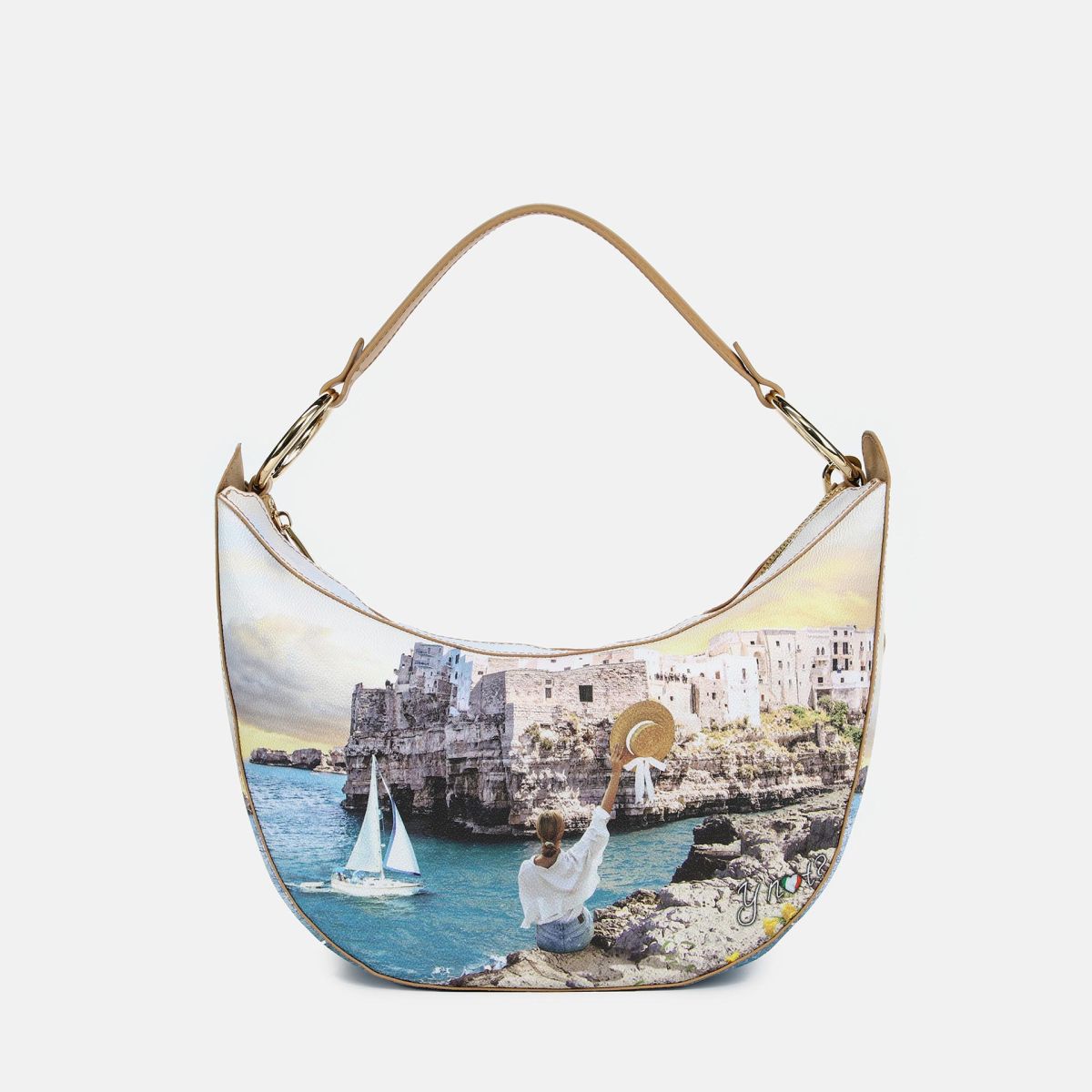 Borsa Tracolla Mezzaluna - Polignano Coast / Taglia Unica - BorsaTracolla