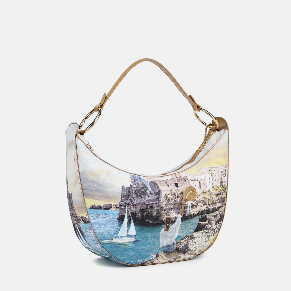 Borsa Tracolla Mezzaluna - Polignano Coast / Taglia Unica - BorsaTracolla