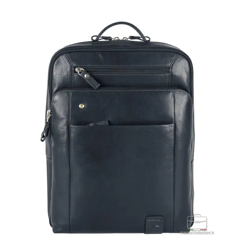 BORSA ZAINO PELLE 2MM FABIANA ACCIAIO Blu Taglia Unica