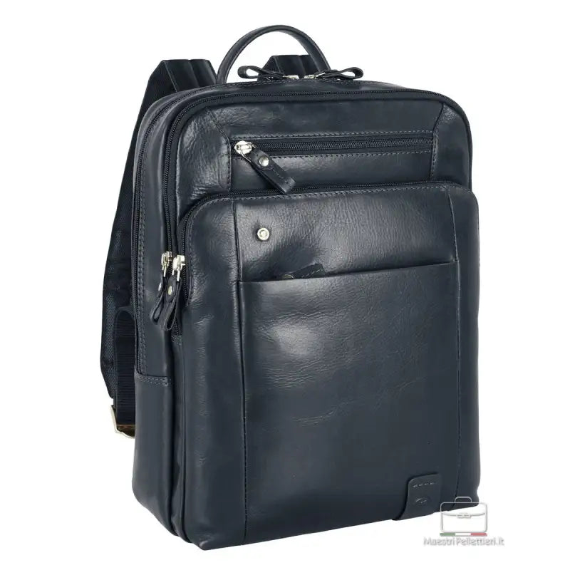 BORSA ZAINO PELLE 2MM FABIANA ACCIAIO