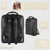 BORSA ZAINO PELLE 2MM FABIANA ACCIAIO