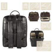 BORSA ZAINO PELLE 2MM FABIANA ACCIAIO