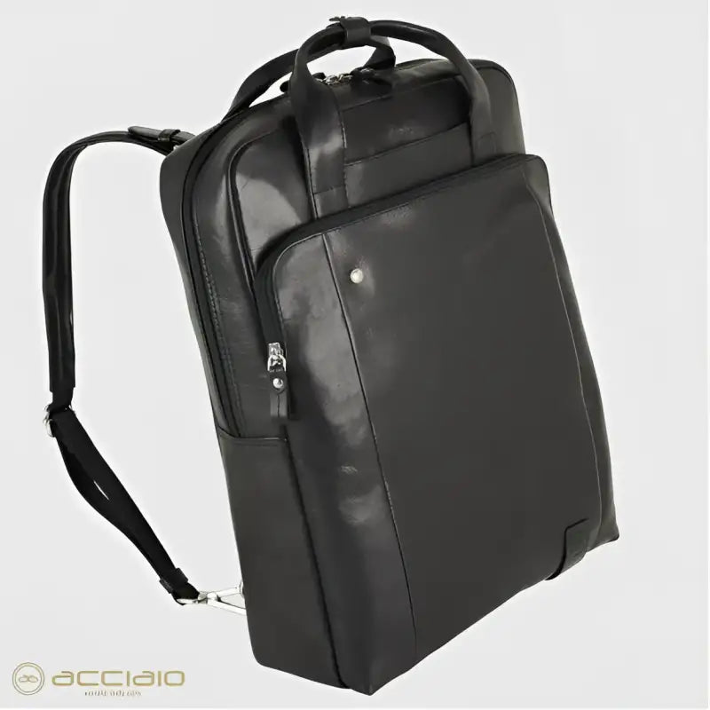 BORSA ZAINO PELLE 2MM FABIANA ACCIAIO