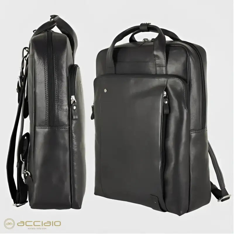 BORSA ZAINO PELLE 2MM FABIANA ACCIAIO
