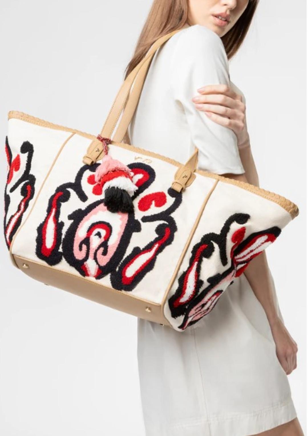 73BS9NA01 SHOPPING BAGS V73 Leather/Red 0000000331