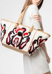 73BS9NA01 SHOPPING BAGS V73 Leather/Red 0000000331
