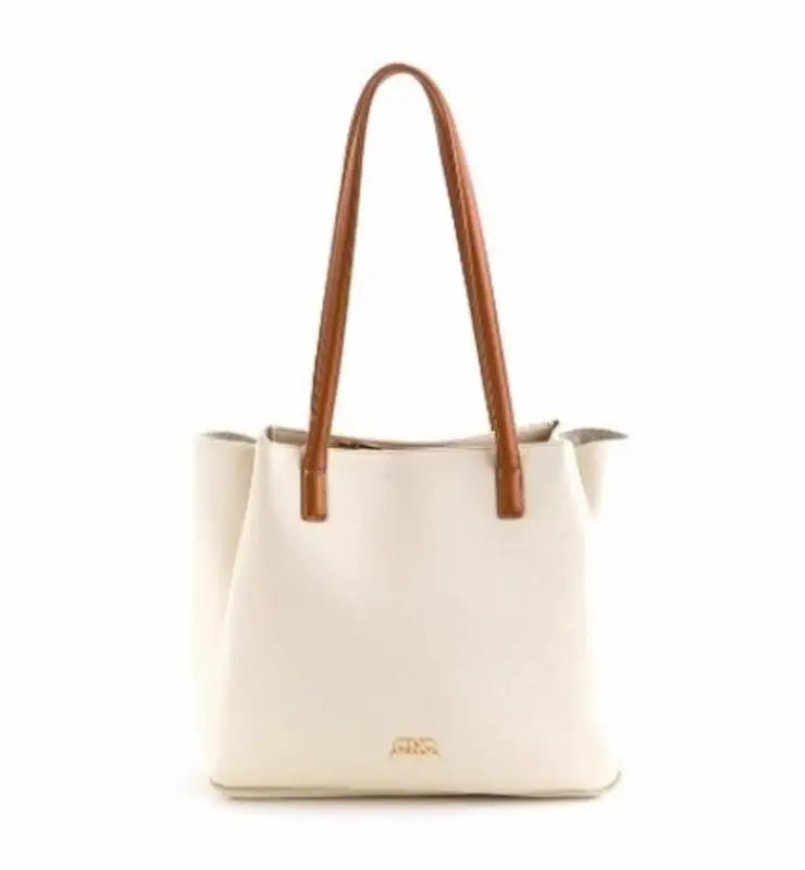 CNCBPE01 BORSE SHOPPING C.N.C. Bianco/Cuoio 0000000357 - UNICA / Bianco/Cuoio - BORSE SHOPPING