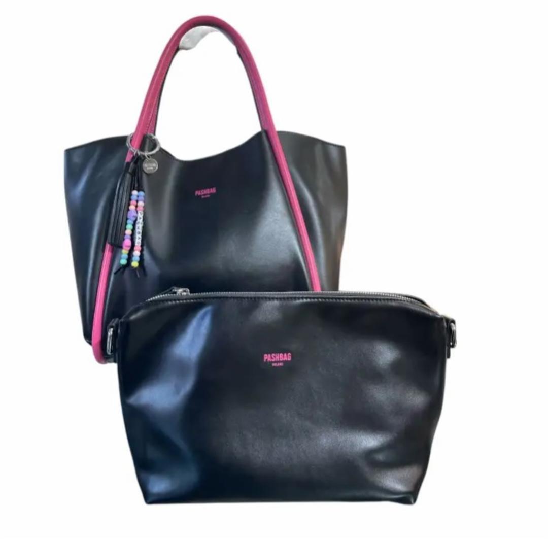 15627-FRI-S4B SHOPPING BAGS Pash Bag Black 0000000461