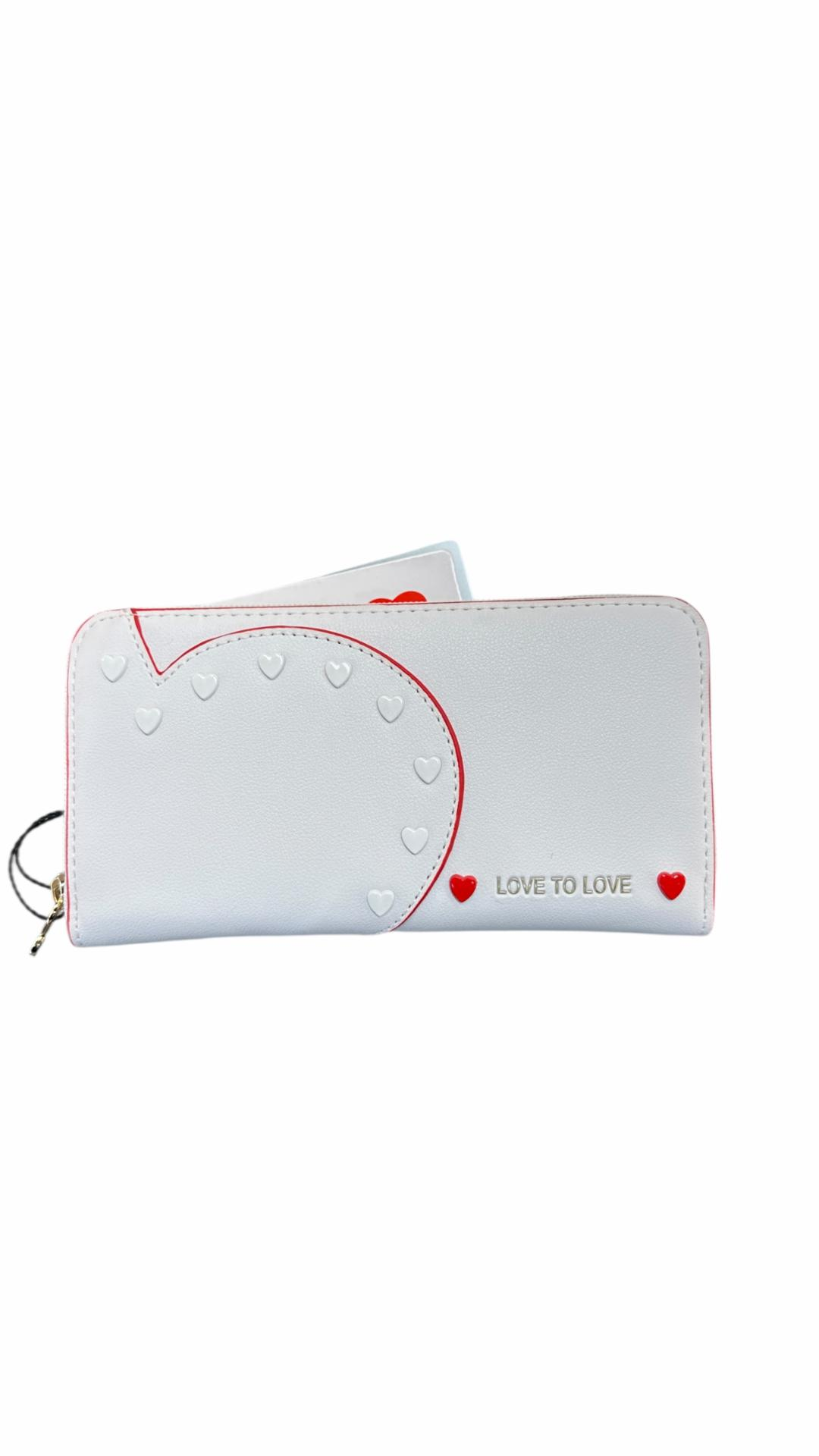 LO-145  Portafoglio Love To Love Bianco 0000000425