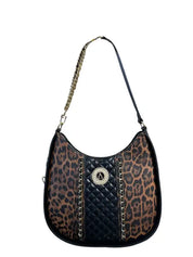 Hobo Roxane Beige Nero Leopoardato Taglia Unica
