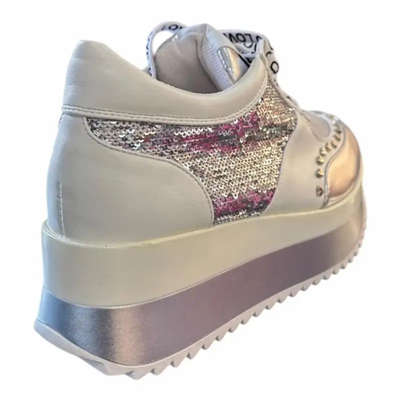N1 SNEAKERS Love To Love Argento 0000000509 - 35 / Argento - SNEAKERS