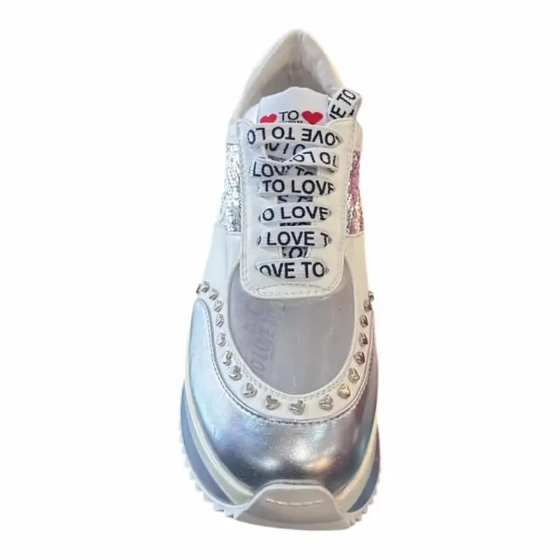 N1 SNEAKERS Love To Love Argento 0000000509 - 35 / Argento - SNEAKERS