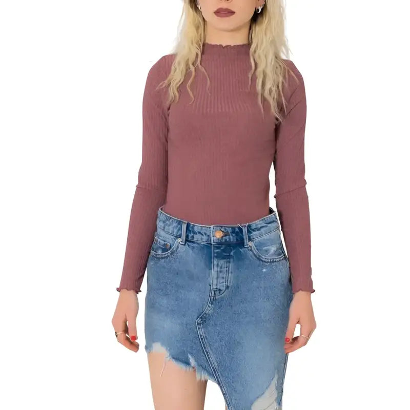 Only Maglia Donna bordeaux
