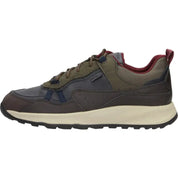 Scarpa Uomo Geox u36ezc-omebu-cf46t Calzature Navy Dk Coffee