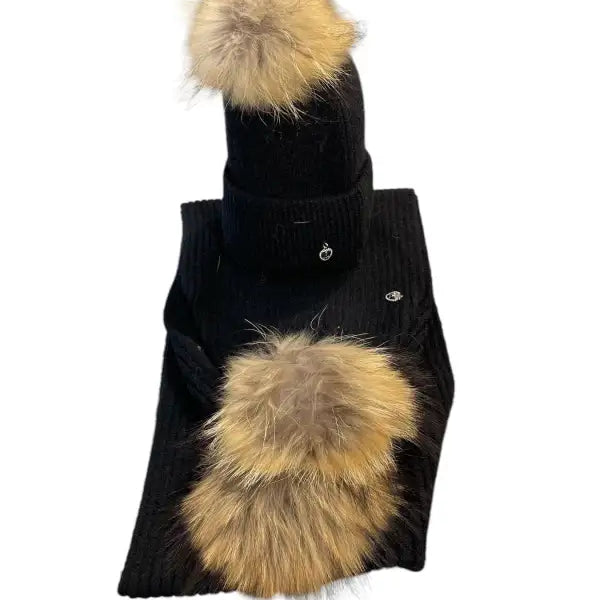 Sciarpa Mixed Cashmire Nero Taglia Unica