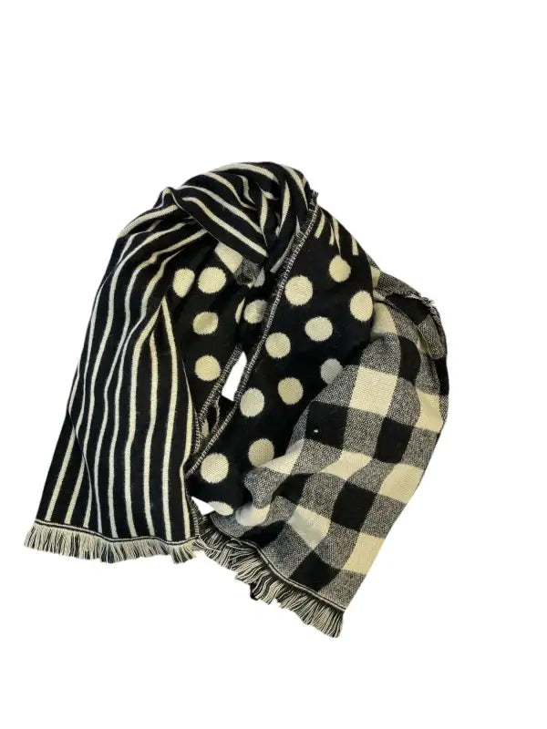 Sciarpa Mixed Wool - Nero/Beige / Taglia Unica - Sciarpe