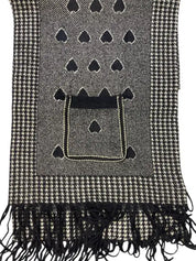 Sciarpa Mixed Wool Nero Taglia Unica