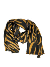 Sciarpa Scarf Nero Cognac Taglia Unica