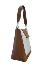 Secchiello Simona L’atelier du Sac - Cuoio/Bianco / Taglia Unica - borse a secchiello