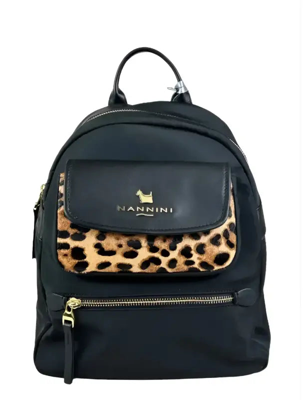 Zaino Alizia Donna Nannini 18363a Nero/Leopardato Nero Taglia Unica